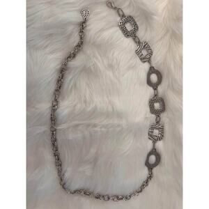 Vintage Chico's Silver Tone Animal Print Women's Chain Belt